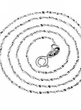 s925纯银镀白金锁骨链满天星很闪