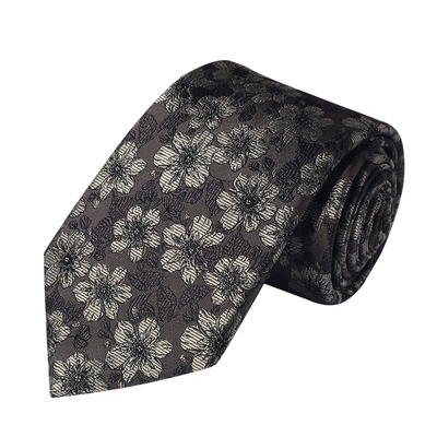 梨花春白暗花系列真丝领带