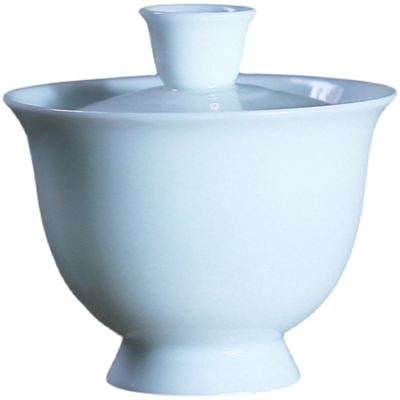 潮州工夫茶盖碗薄胎小号高脚二才