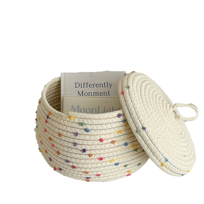 桌面整理小杂物收纳棉线编织