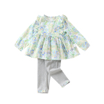 女童套装春秋2026新款童装儿童洋气碎花两件套宝宝小童娃娃衫长裤