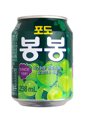 韩国海苔饮料葡萄汁238ml*12罐