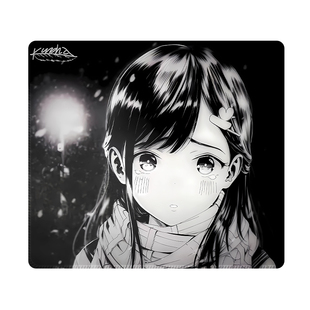 Kuroha定格平替款鼠标垫小号美女电脑键盘垫高颜值加厚防滑橡胶垫