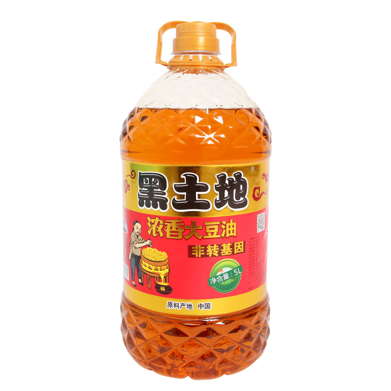 大豆油 黑土地浓香大豆油非转基因5L 两款随机发货全国包邮