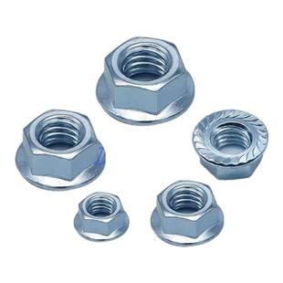 碳钢镀锌DIN6923法兰螺母8级10级粗牙细牙带齿304材质螺帽GB6177