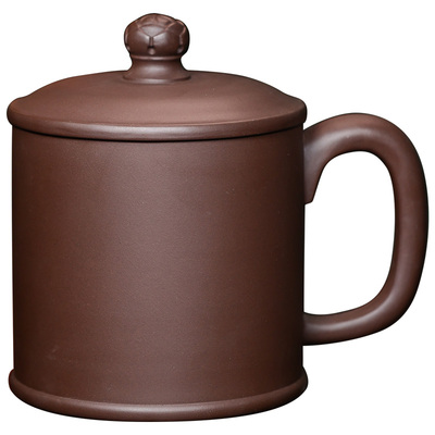 大容量紫砂杯1300ml紫泥盖杯