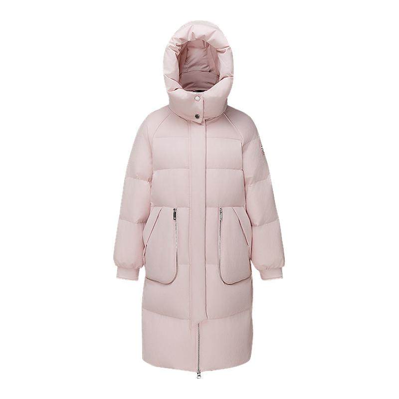 波司登2025新款羽绒服女时尚休闲长款加厚保暖百搭连帽简约过膝