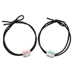 可爱眼罩KT发绳简约ins少女头绳情侣闺蜜手链小皮筋男友森系发圈