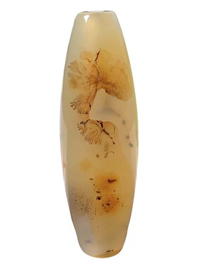 海洋玉髓路路通吊坠天然玛瑙草花