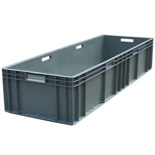 包邮物流周转箱塑料欧标EU灰色胶箱养鱼养龟收纳水果蔬菜筐框加厚