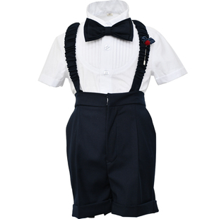 儿童西装套装男童周岁生日礼服男宝宝西服花童婴儿主持人秋英伦