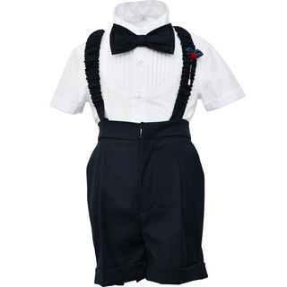 儿童西装套装男童周岁生日礼服男宝宝西服花童婴儿主持人秋英伦