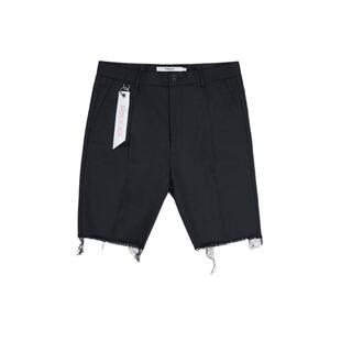 BAPE BLACK男装24年秋冬字母猿人挂饰毛须边西装短裤P6402MJ