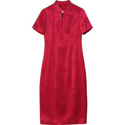 高端婚宴礼服女平时可穿气质宴会喜婆婆敬酒服妈妈装旗袍