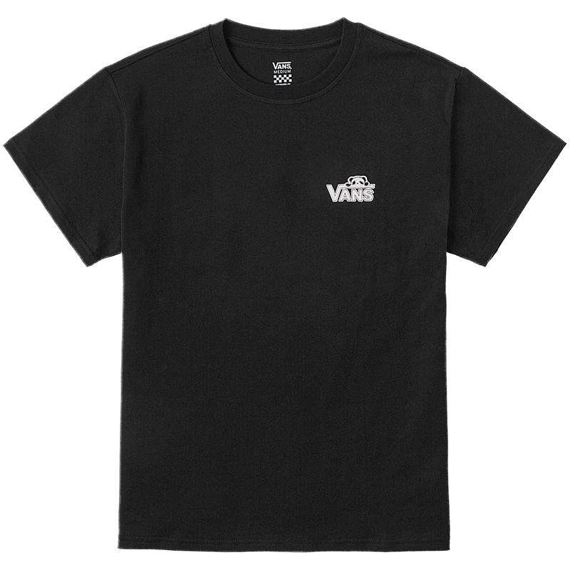 Vans范斯官方 男女情侣纯棉短袖T恤熊猫印花毛毡贴画