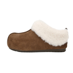 喵唔的天空冬季内增高毛毛勃肯鞋女斜口包头保暖棉鞋外穿拖鞋