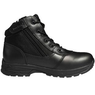 春秋君洛克D13608六寸中帮拉链作战靴轻便男士耐磨黑色真皮战术靴