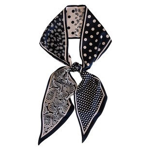 夏季薄款法式仙气头绳春秋飘带网红女装饰绑发绑包发带腰果花丝巾