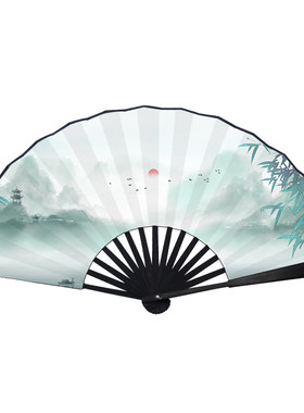 夏季舞蹈复古风晨袍汉服随身扇