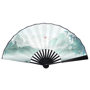 上春山八寸文创折扇中国风晨袍汉服道具扇复古风舞蹈扇子随身夏季