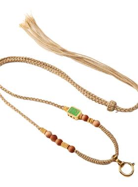 泰伽佛牌绳藏式手工编织挂绳男女