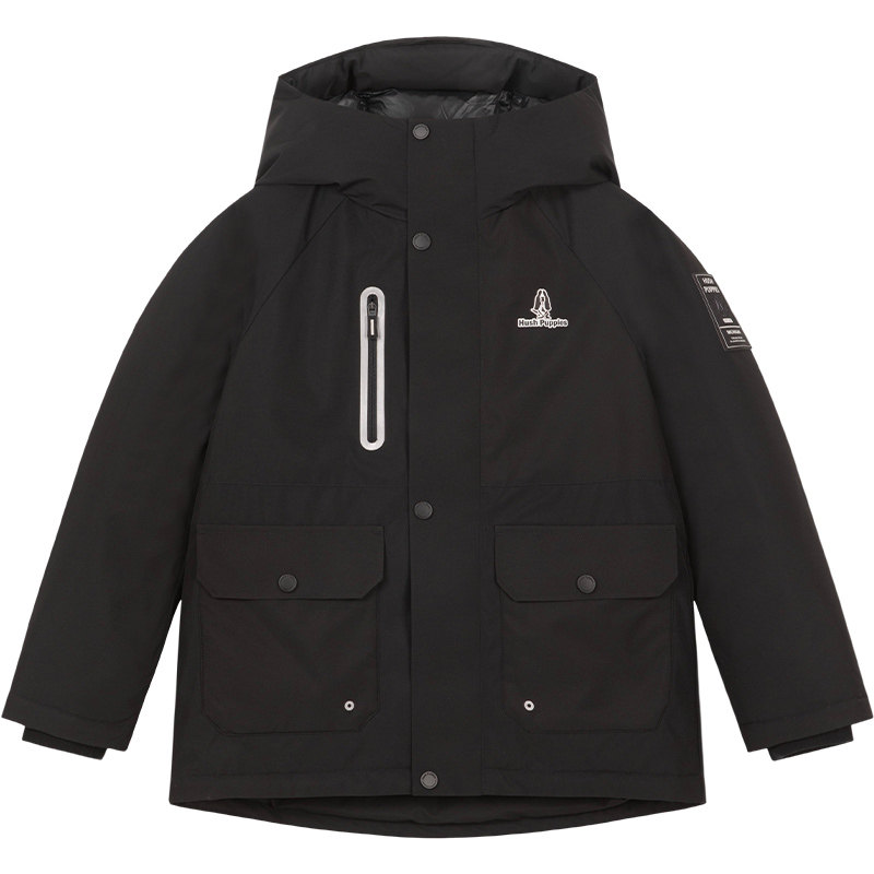 暇步士童装男童羽绒服大童户外厚外套25冬新品保暖儿童工装羽绒服