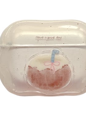 MoreRex ins小众椰子雪梨带挂饰适用苹果AirPods4保护壳airpods1/2/3蓝牙无线耳机套airpodspro二三四代新款