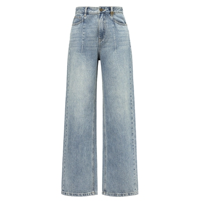 仿佛宽松高腰牛仔裤长裤