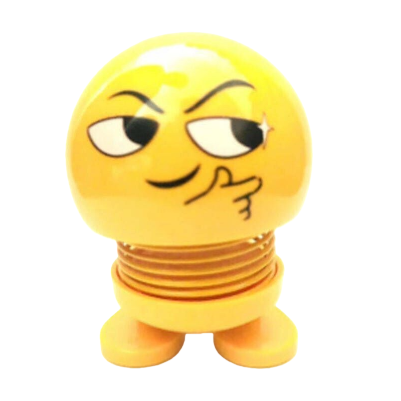表情包弹簧摇头公仔车载摆件