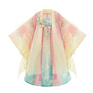 十三余童装[小马宝莉柔柔蝶愿有声]国风汉服女童改良大袖衫吊带裙