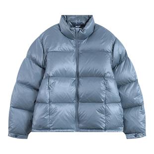 CryingCenter 雾霾蓝浅白半透感短身羽绒服经典logo款 哭喊中心