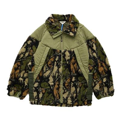 POTEXWFELD迷彩摇粒绒立领夹克