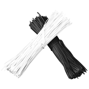 电镀锌铁芯扎丝10cm 黑白绑带扎线电线绑扎带 包塑捆扎绳1000根