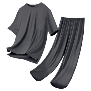 2026新款天丝莫代尔睡衣男款夏短袖长裤冰丝大码高级感套装家居服