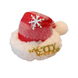 圣诞节发饰可爱红帽子发夹女2025新款秋冬夹子头饰圣诞帽发卡配饰