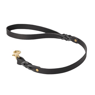 雍友 头层牛皮植鞣宠物狗牵引绳带手工编织中大型巨型犬 一步短牵