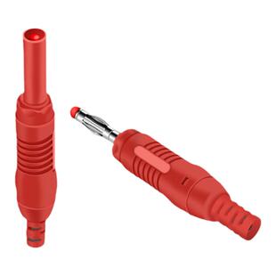 4mm可伸缩护套香蕉插头黄铜镀镍连接器 焊接式大电流32A60V