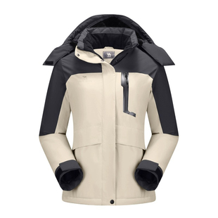 【清仓】骆驼男女单层冲锋衣冬季夹棉外套防风厚登山服休闲风衣