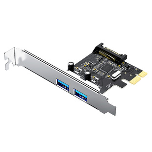帝特台式电脑pcie转usb3扩展卡转接卡2口高速转换卡