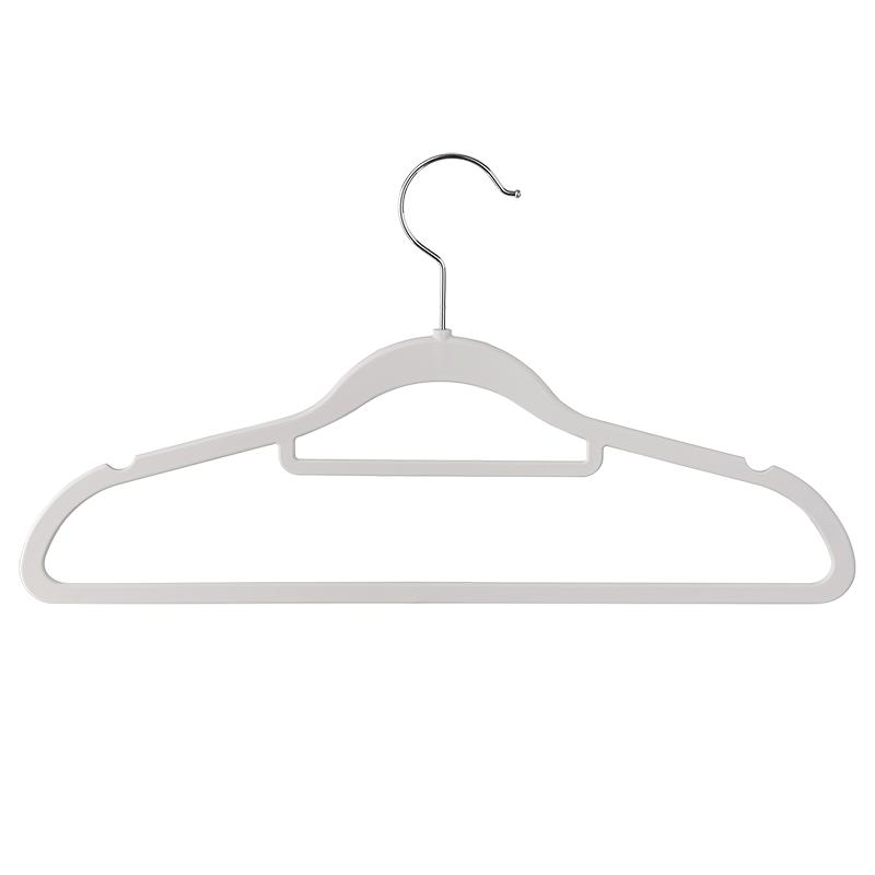 美丽雅橡胶漆衣架开口多功能家用收纳无痕防滑干湿两用挂衣服架子