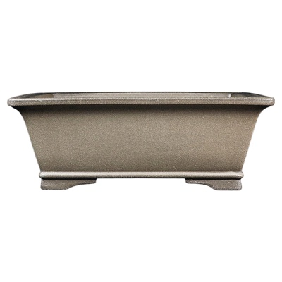 宜兴紫砂精品盆景花盆 全手工仿古长方形青灰泥松柏黄栌透气素雅