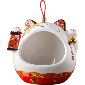 招财猫摆件钥匙收纳玄关乔迁礼品