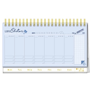 SEASON台湾四季自填周计划桌历桌面台历月历日程安排周历手账本