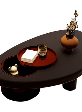 轻奢高级感白蜡木原木茶几桌