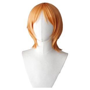 第二氏 海贼王ONE PIECE 娜美 短发 橘色反翘 御姐COS假发 L76