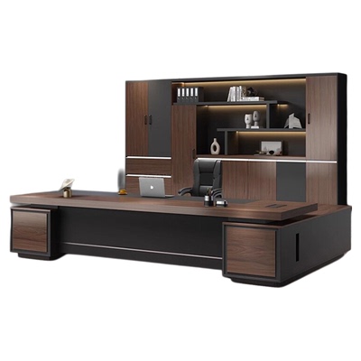 老板桌胡桃木办公桌大班台