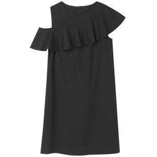 歌莉娅黑色显瘦连衣裙夏装名媛礼服裙子女装小个子气质125R4H6P0