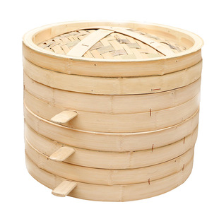 竹制大号竹蒸笼蒸屉笼屉手工商用大蒸笼蒸包子馒头加深竹子蒸笼屉