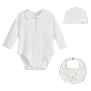kidsbay【云棉】春夏连体衣套装新生婴儿衣服礼盒套装