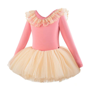 儿童舞蹈服秋冬长袖女童芭蕾舞练功服连体形体服少儿体操服训练服